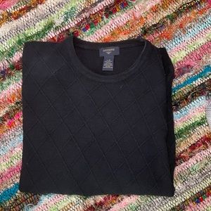 Dockers 100% Acrylic Vintage Black Geometric Texture Sweater - Women’s L